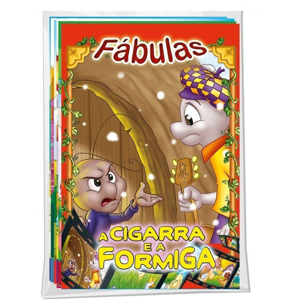 Solapa Média de Histórias (Pct com 08 temas diferentes) - Fábulas