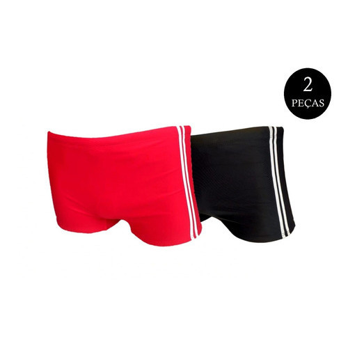 Kit 2 Sungas Boxer Box Masculina Básica Moda Praia