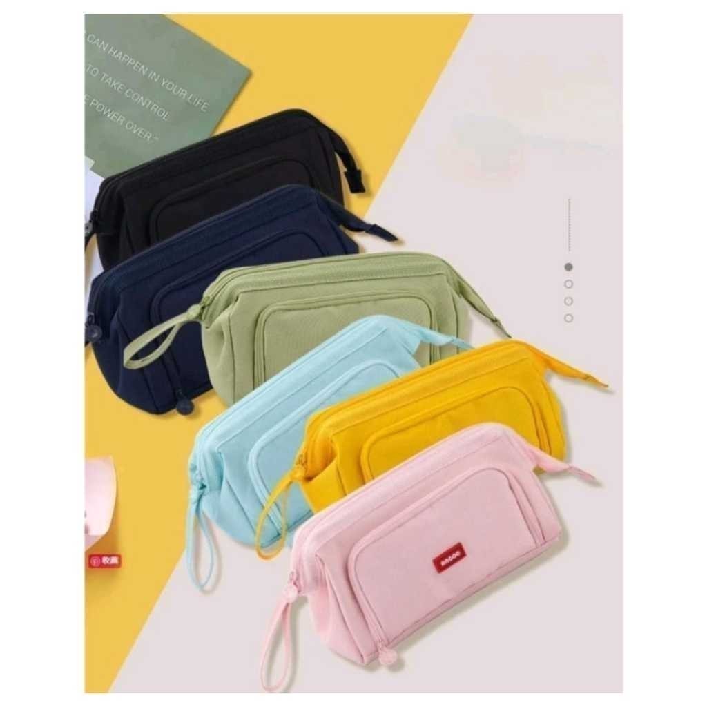 HYQ1828 Estojo De Lápis Caneta Esferográfica De Papelaria Bolsa De Armazenamento Portátil De Grande Capacidade HYQ1828 em Oferta na Shopee