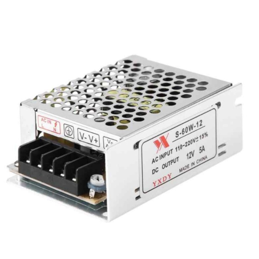 Fonte Chaveada 12v 5a 60w Camera Fita Led Som Bivolt Colmeia