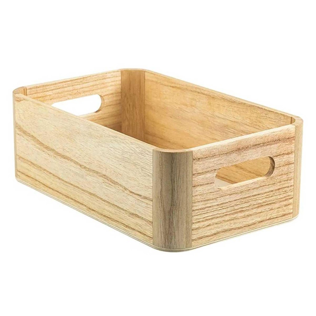Caixa 4L Organizadora OU Domo Paulownia 9cm x 16cm x 27cm - Home & Living
