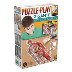 Brinquedo Quebra-Cabeça Puzzle Play Gigante Corpo Humano Grow - 03636