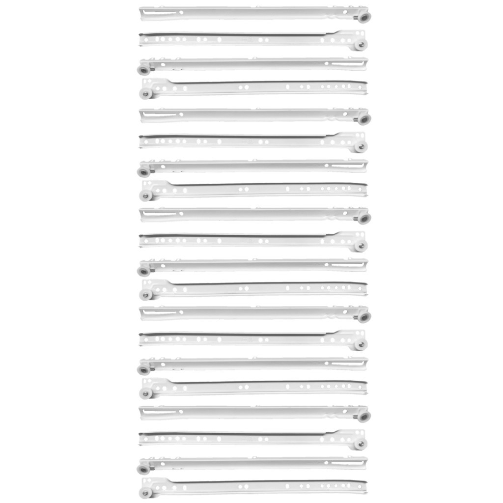 Kit 10 Corrediça Trilho Branca Gaveta 350mm 35cm Extra 5 Par em Oferta na Shopee