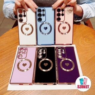 Capa De Telefone Macia À Prova De Choque De Carregamento Magnético Sem Fio Para Samsung Galaxy Ultra S25 S24 S23 S22 S21 em Oferta na Shopee