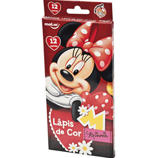 LAPIS COR MINNIE CX/12 CORES   MOLIN   22340 em Oferta na Shopee