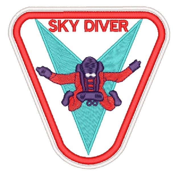 Patch Bordado Brevê Paraquedismo - Paraquedista - Sky Diver