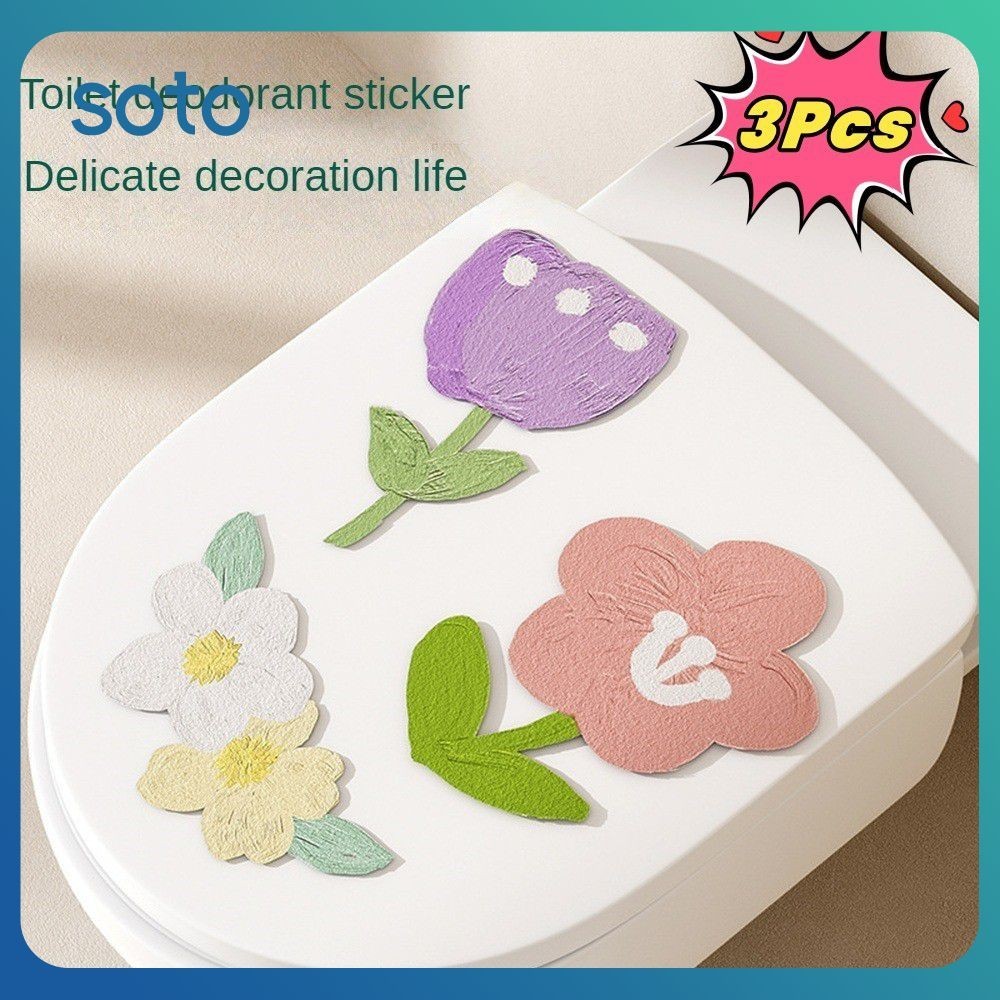 Soto 3 Pçs Adesivo Desodorizante Dos Desenhos Animados Auto-adesivo Toalete Desodorização Adesivos Decoração Do Banheiro Desodorante à Prova Dwaterproof água Adesivo Decoração