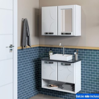 Armário para Banheiro em Aço Telasul Rubi Com Espelho 2 Portas em Oferta na Shopee