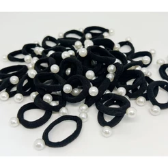 Kit 100 unidades MINI Elástico De Cabelo Com Pérolas Xuxinhas Rabicó Cabelo/Otimo Qualidade