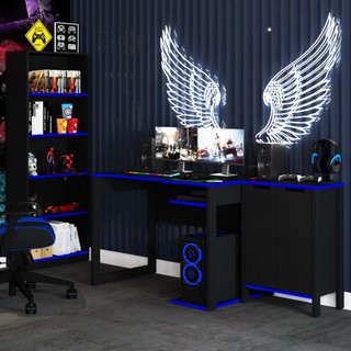 Quarto gamer 3 peças com 1 mesa, 1 estante para livros e 1 armário para escritório Toronto em Oferta na Shopee