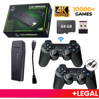 Video Game Stick 10 mil Jogos Retrô Antigo 4K Controle Sem Fio Portátil Original Presente em Oferta na Shopee