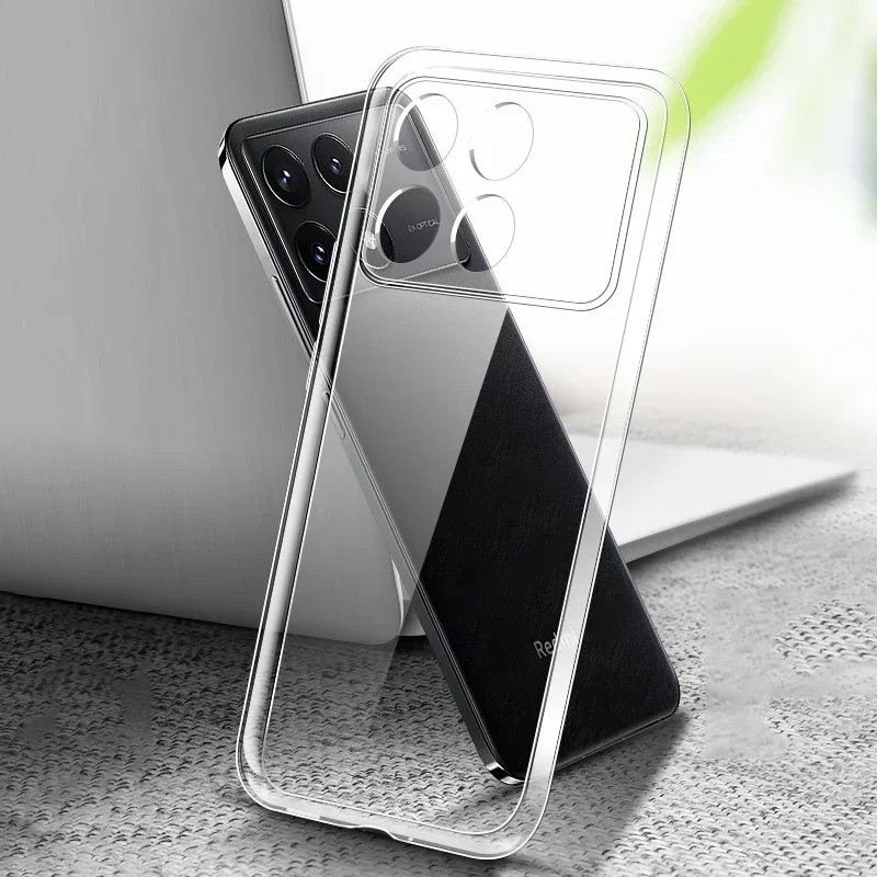 Caixa Simples Para Xiaomi Poco F6 F5 X6 M6 Pro M6 4G C65 C61 C40 TPU Transaprent