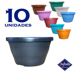 kit 3 a 10 vaso de planta cuia Veneza 30 plástico flores suculentas
