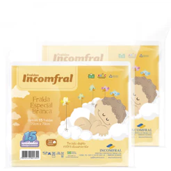 Kit 30 Fraldas de Pano 100 Algodão 70X70cm Berçário Incomfral
