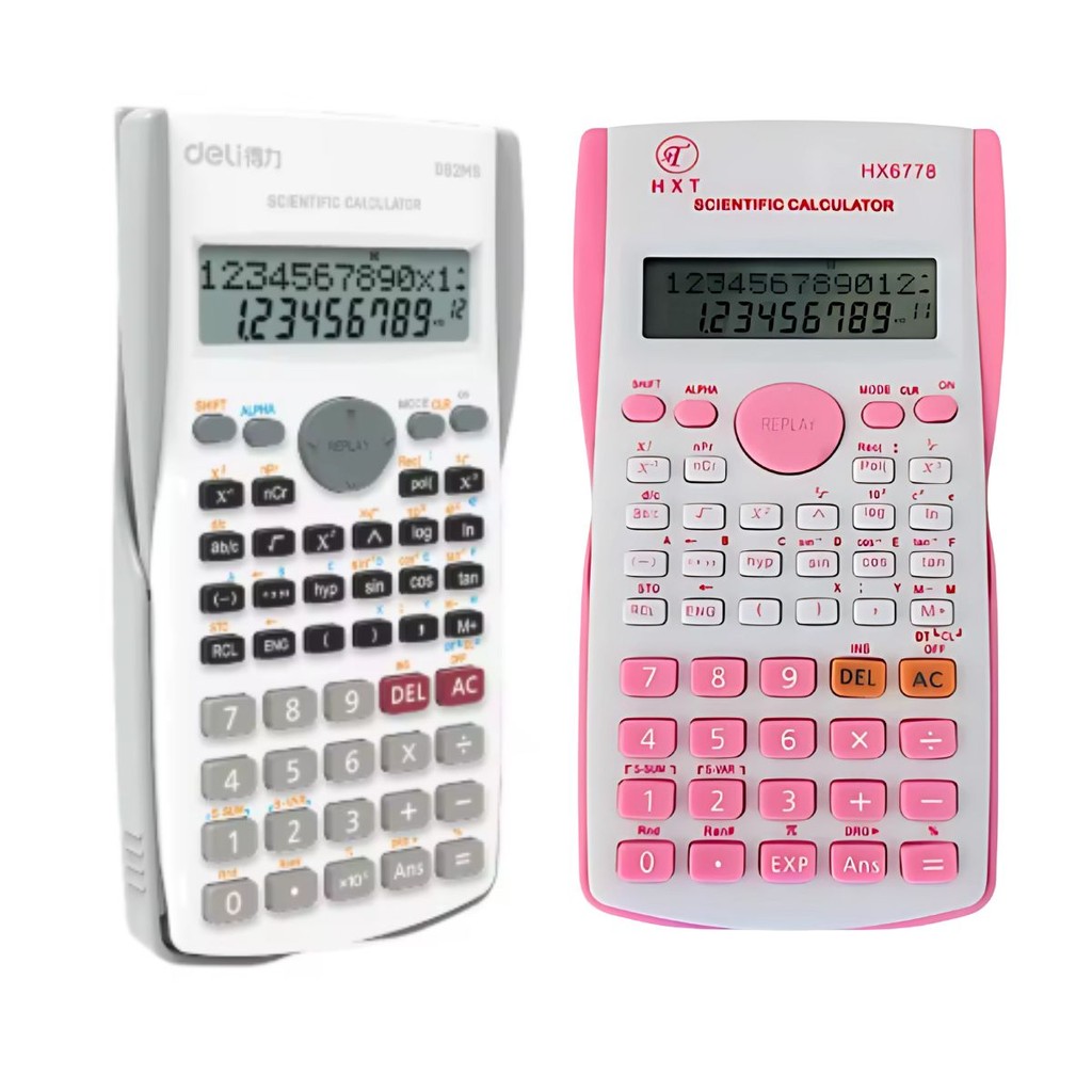 Calculadora 240 Funções Escolar – Científica com Visor Grande 12 Dígitos