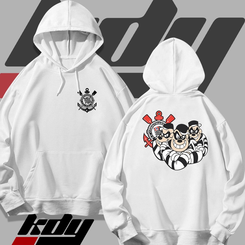 MOLETOM UNISSEX STREETWEAR PERSONALIZADA ESTAMPA CORINTHIANS IRMÃOS METRALHA