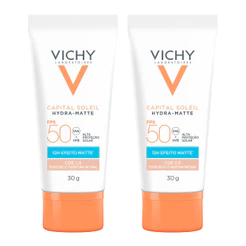 Kit 2 Protetor Solar Vichy Capital Sole Hydra Matte FPS 50 Cor 2.0 30g