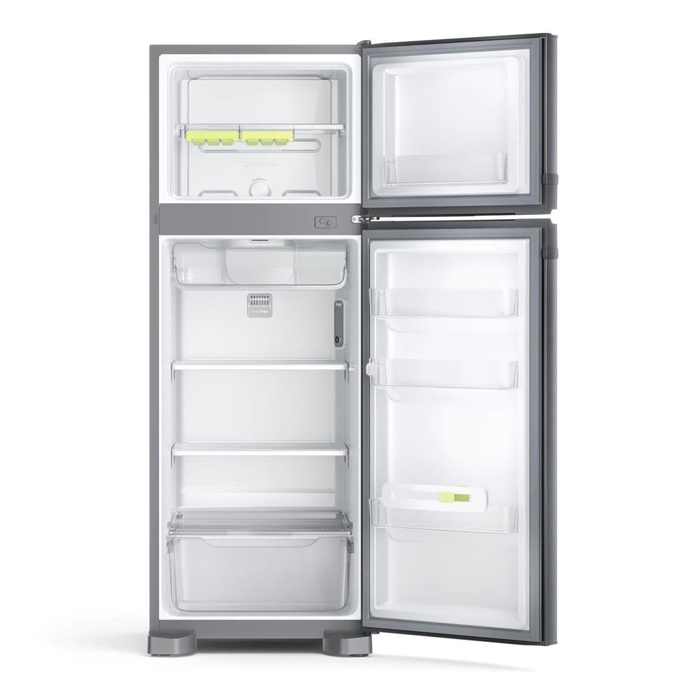 Detalhes do Geladeira Duplex Consul 340 Litros Frost Free Cor Inox CRM39AK - 110V