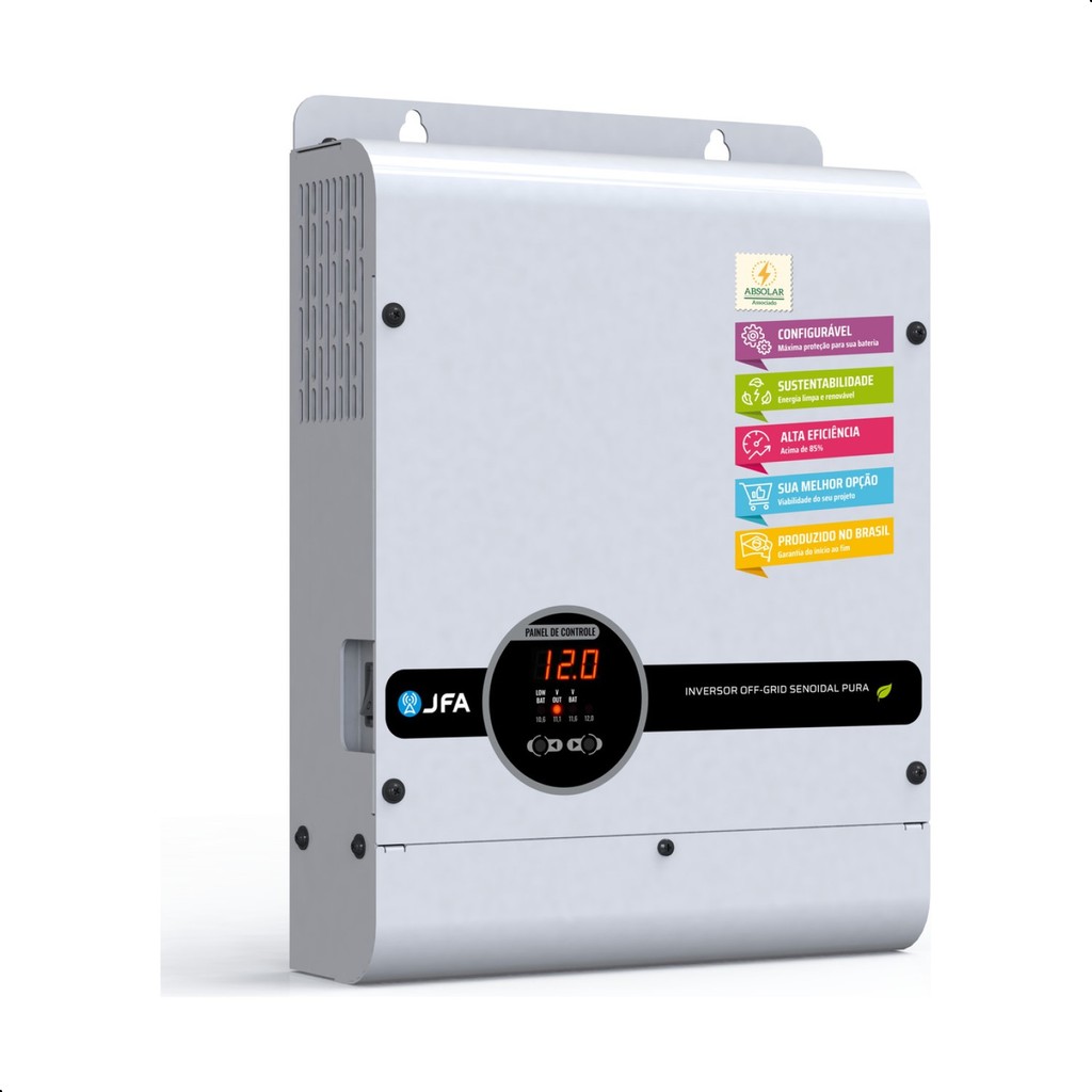 INVERSOR DE CORRENTE ONDA SENOIDAL PURA 3000W 48V P/ 110V OFF GRID JFA