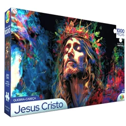 QUEBRA CABEÇA JESUS CRISTO 1000 PEÇAS GGB BRINQUEDOS PUZZLE RELIGIÃO DEUS OBRA DE ARTE PINTURA ÓLEO