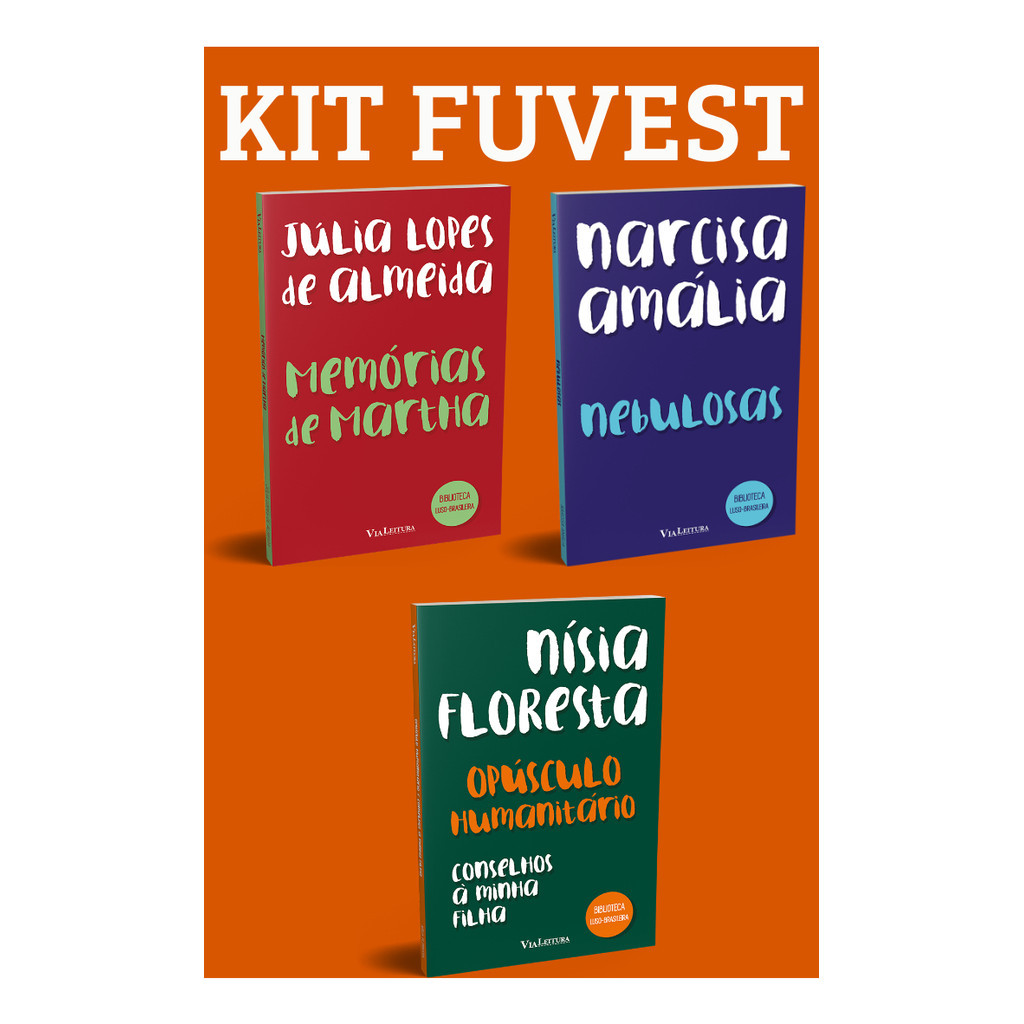 Kit Fuvest Editora Via Leitura - Opúsculo Humanitário + Conselhos À Minha Filha + Nebulosas + Memórias De Martha