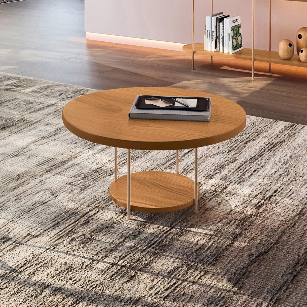Mesa de Centro Sky para Sala de Estar com Tampo MDF e Pés em Aço Cinamomo G26 - Hb Móveis em Oferta na Shopee