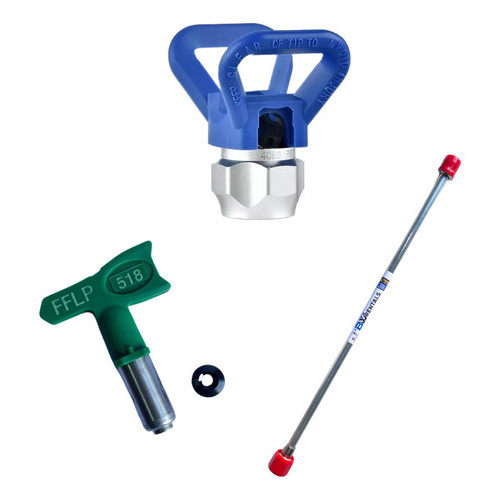 Extensor Pistola Airless 75cm + Porta Bico + Bico Fflp 518
