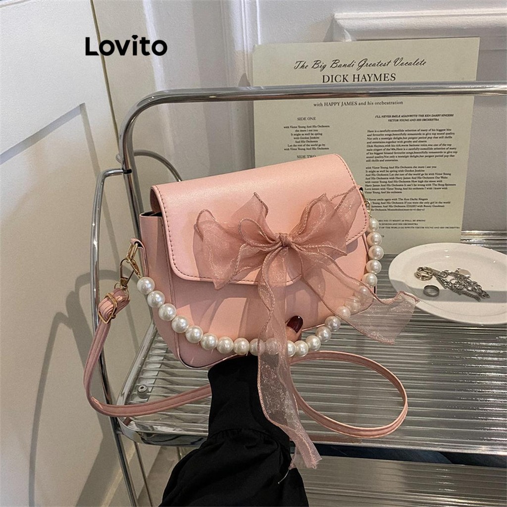 (Trendy) Lovito Bolsa quadrada de versátil para o dia dos namorados para mulheres LFA63038 - Women Bags