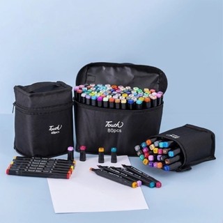 24/36/48/80/120 Cores Caneta Marcadora Com Ponta Dupla/Pintura De Arte/Aquarela/Material Escolar/Escritório em Oferta na Shopee