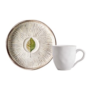 Conjunto com 6 Xícaras De Café com 6 Pires Bio Evergreen em Oferta na Shopee