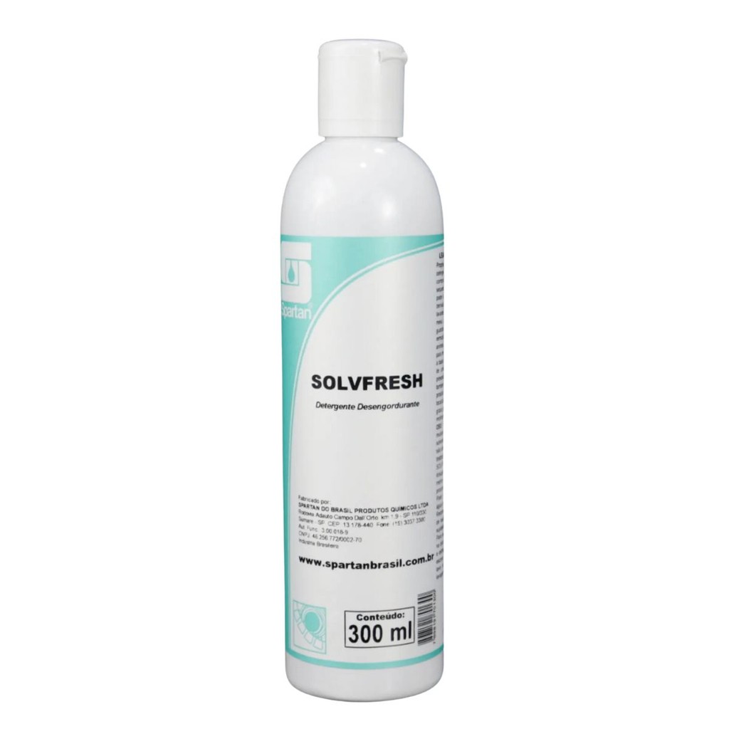 Removedor Tira Manchas Detergente Solvfresh Desengordurante 300ml Spartan