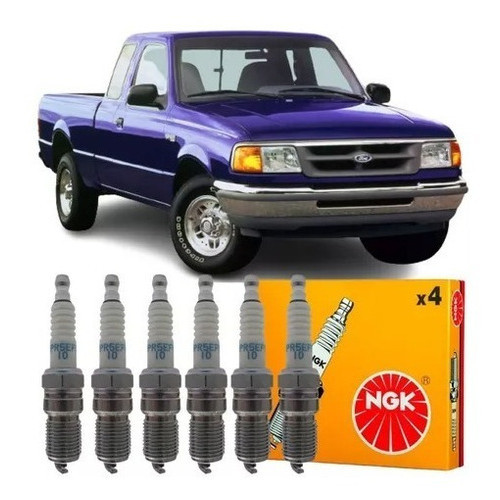 06 Vela Ignição Original Ngk Ford Ranger 3.0 4.0 V6