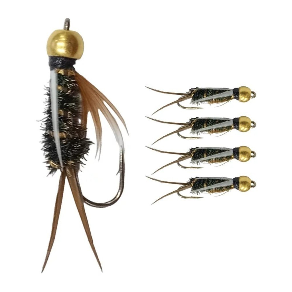 Isca Artificial para Pesca Fly GREGORIO NINFA PRINCE #12 C/5