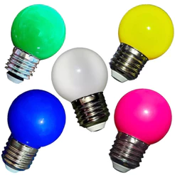 Lampada Bolinha Led 1w 3w Colorida 110v/220v Abajur Festa