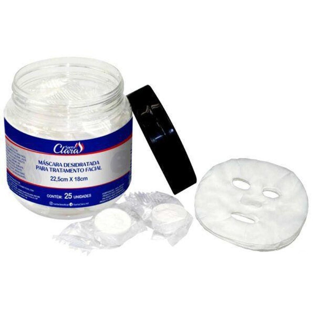 Máscara Descartável Desidratada Limpeza Facial Skincare 25Un