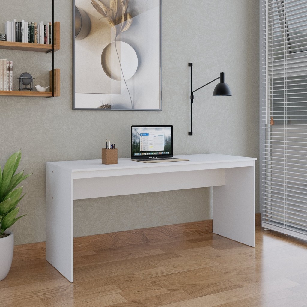 Mesa para Escritório Diretor 160cm Turim Espresso Móveis Branco Chess - Home & Living