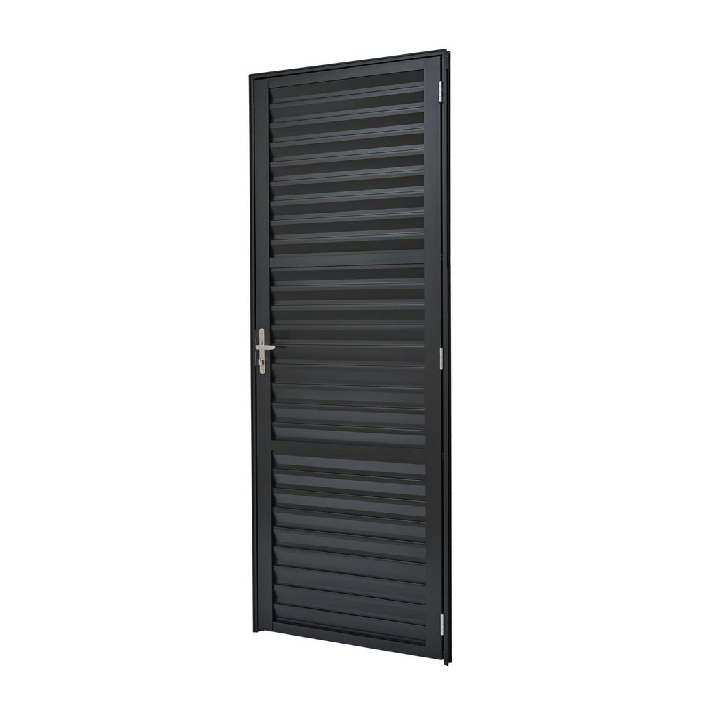 Porta de Aluminio 210x70cm Batente 4cm Ultra Ramassol Abertura Direita em Oferta na Shopee