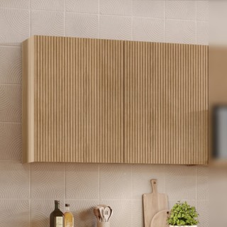 Armário Aéreo 2 Portas 80Cm Ripado  100% Mdf Rainha em Oferta na Shopee