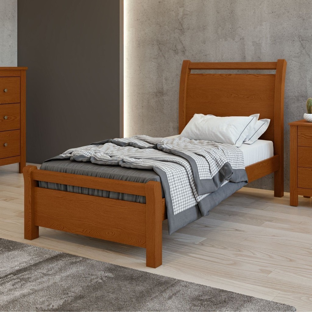 Cama de Solteiro em Mdp/mdf 119x209cm Reali Frassino em Oferta na Shopee