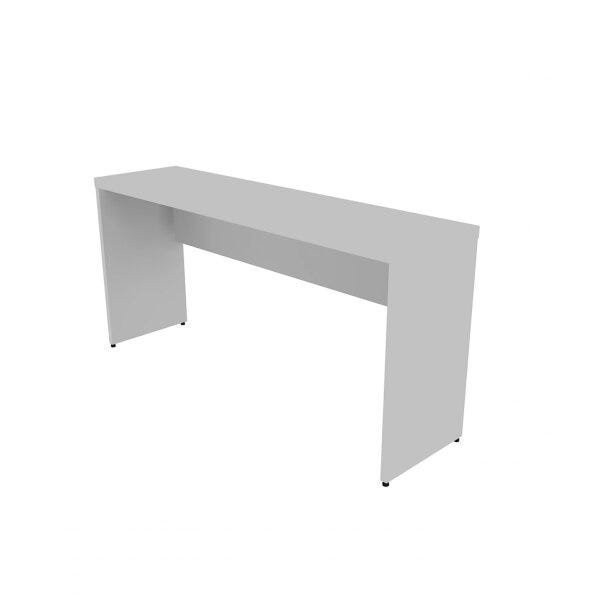 Mesa para Escritório 140cmx42cm 40mm com Caixa de Tomada  Cinza Cristal - Home & Living
