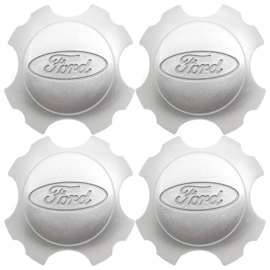 Kit 4 Calota Calotinha Meio Central Centro Roda Ecosport Freestyle Prata
