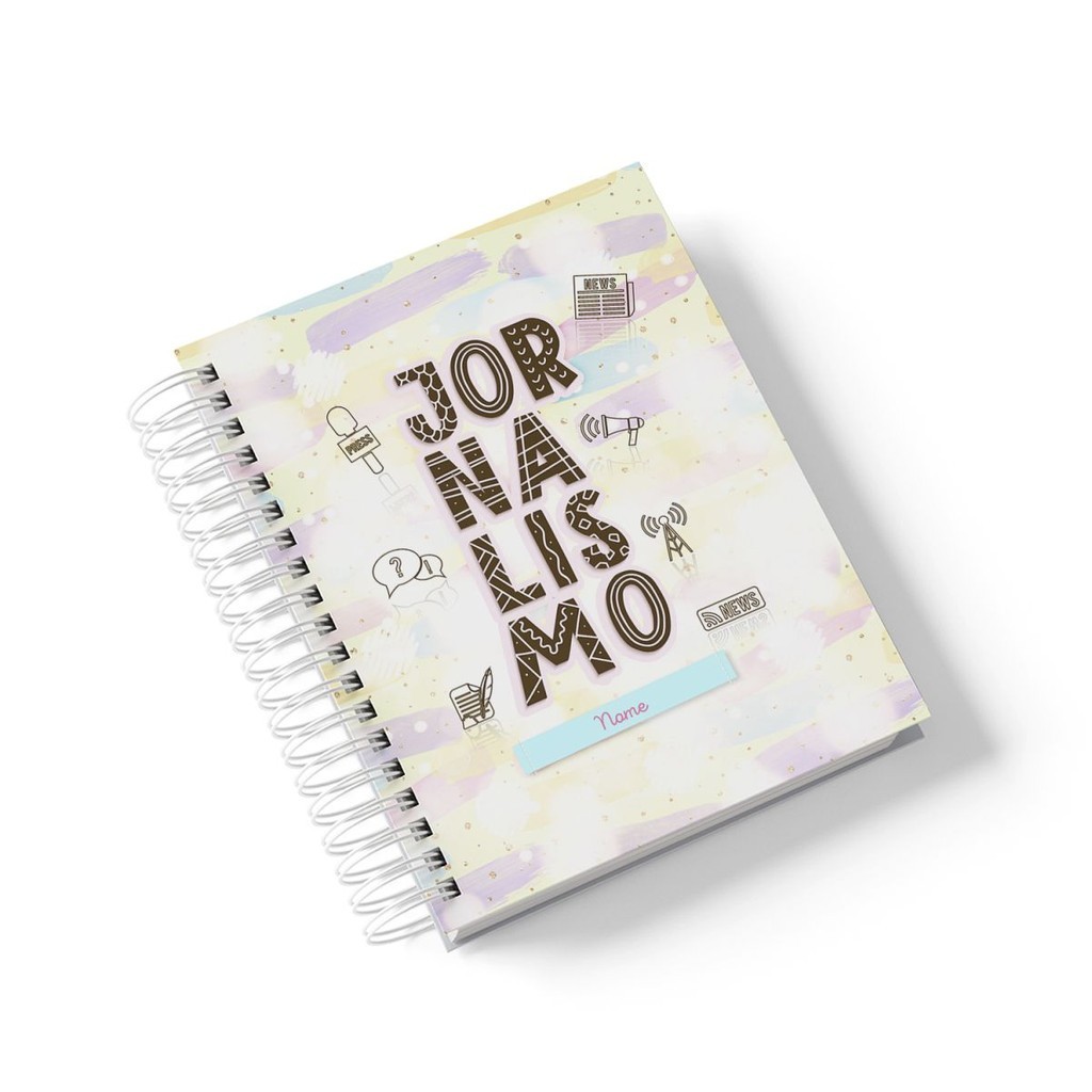 Caderno Personalizado Jornalismo (Modelo 01) - A5 15x21cm (PEQUENO) - Com 100 Folhas