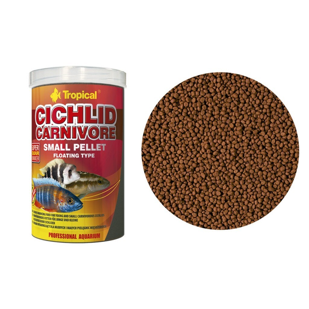 Ração Tropical Cichlid Carnivore Small Pellet 360gr Carnívoros