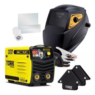 Maquina de Solda Inversora TORK SOLDAS Kab 180 Micro Mma Tig + Mascara em Oferta na Shopee