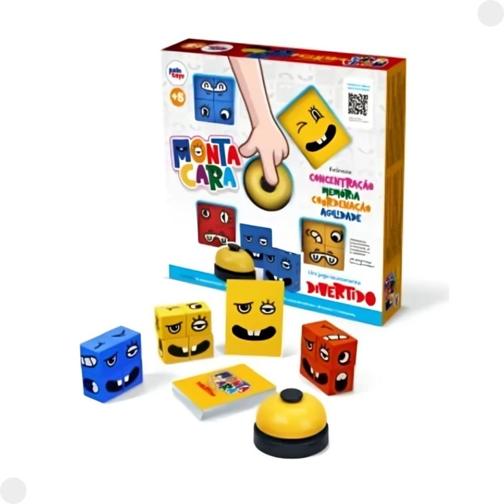Jogo Monta Cara Faces Infantil Educativo 1202 - Pakiplast em Oferta na Shopee