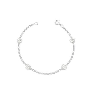 Pulseira prata 925 coração cristal zircônia 19cm em Oferta na Shopee
