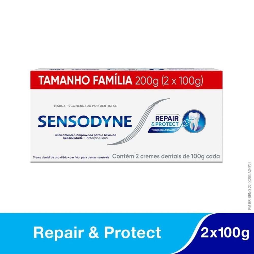 Creme Dental Sensodyne Repair & Protect 2 Unidades 100g em Oferta na Shopee
