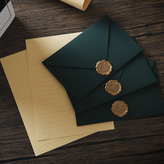 Envelope Clássico De Papel Kraft Verde Escuro Espessado Vintage Carta em Oferta na Shopee