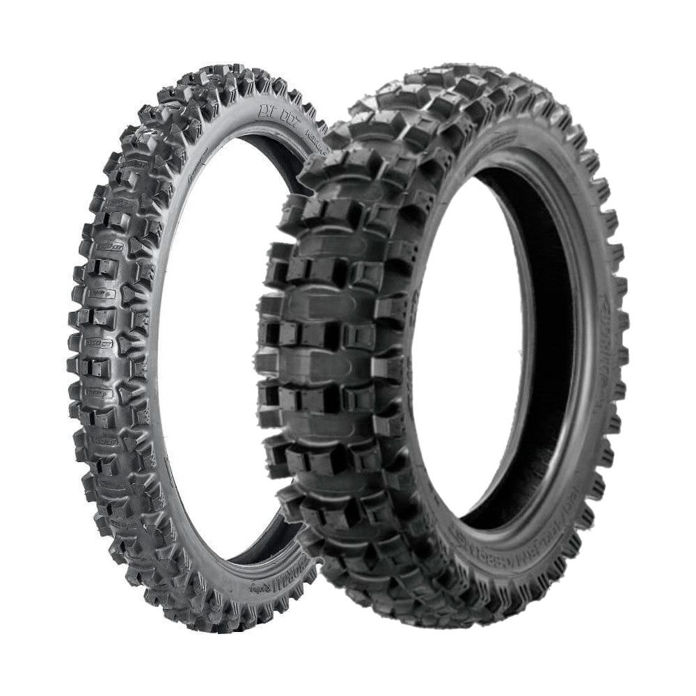 Jogo Pneus de Moto Borilli EXC 007 Medium Soft 90/90-21 57R + 100/100-18 59R TT em Oferta na Shopee