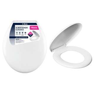 Assento Sanitário Atlas  Almofadado Clássico, Primafer, Branco em Oferta na Shopee